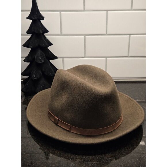 Pendleton Other - VTG Pendleton 100% Virgin Wool Fedora Hat Sz XL Brown USA AB214-70027 Structured